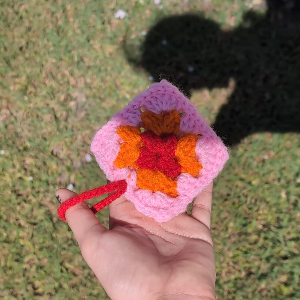 Cute crochet case for small earbuds